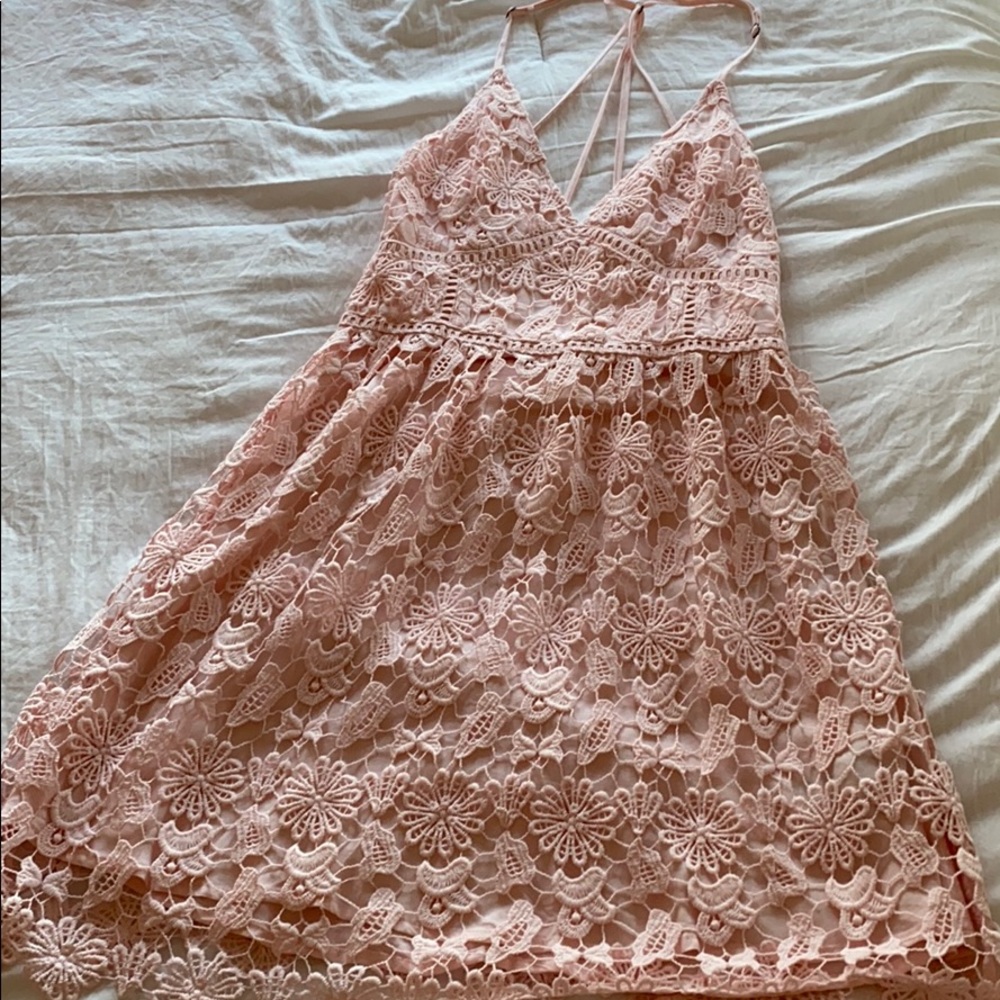 Hollister Pink Lace Dress
